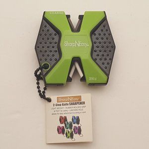 SharpNEasy 2-Step Knife Sharpener | Lightweight & Portable | Green | 335CD | NEW